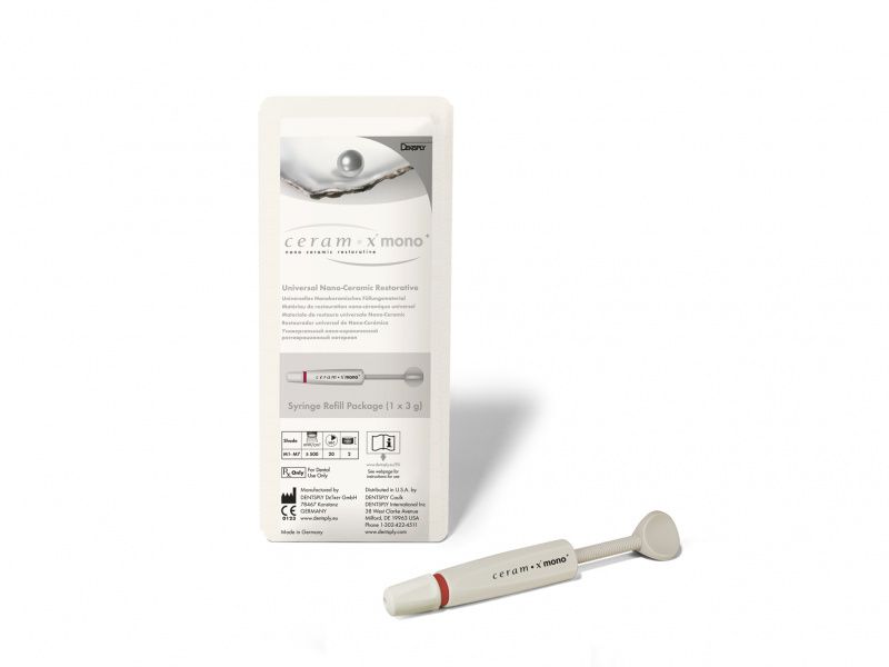 Купить Церам Икс Ceram X mono+ Syringe Refill M3 (С1, D1) нано-керамический композит 3г (Dentsply)