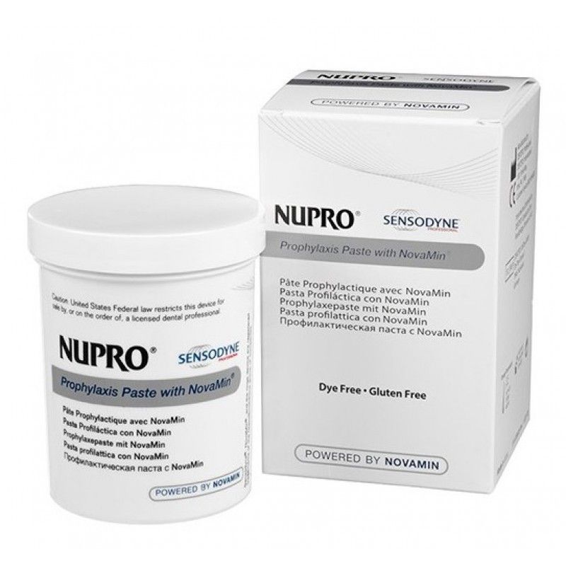 Купить Паста Нупро Nupro Sensodyne для снижения чувствительности, полировка зубов, без фтора, цитрусовый банка 340г (Dentsply)