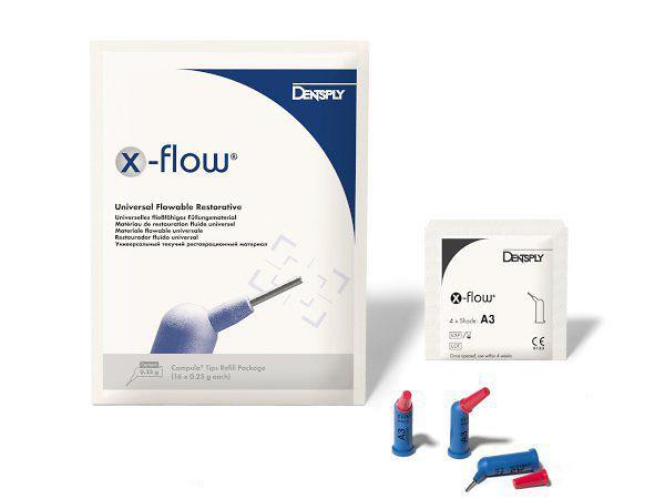 Икс-Флоу X-flow Refill Pack A3 рентгеноконтрастный светоотверждаемый текучий композитный материал, компьюлы 16*0,25г (Dentsply)