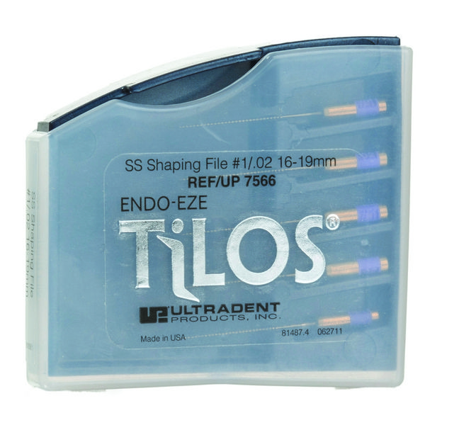 Машинные эндодонтические инструменты TiLOS Shaping file, размер 1, L 16мм, для обработки средних и верхних частей корневого канала 5шт (Ultradent)
