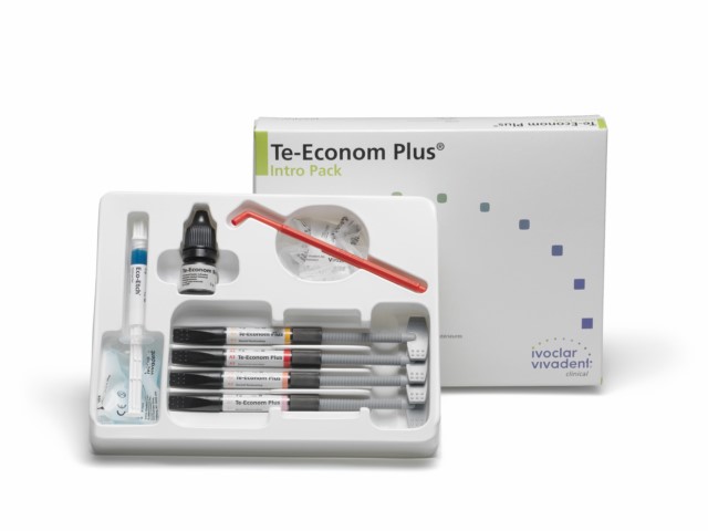 Композит Те-Эконом Te-Econom Plus Intro Pack (А2, А3, А3,5, В2), набор, светоотверждаемый рентгеноконтрастный, 4*4г (Ivoclar)
