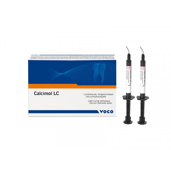 Кальцимол Calcimol LC, светоотверждаемая рентгеноконтрастная паста на основе гидроокиси кальция, шприц 2*2,5г (Voco)