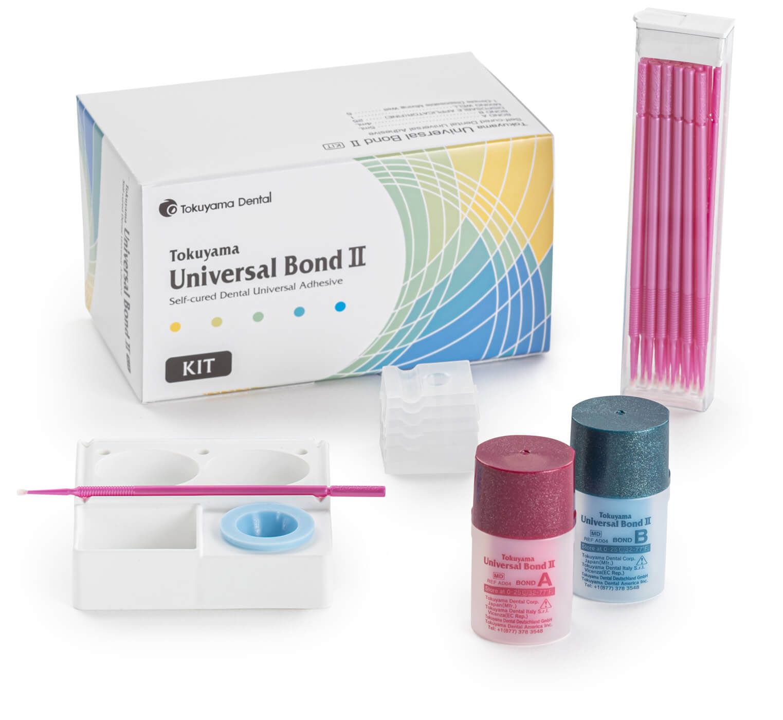 Купить Бонд Universal Bond II набор материал стоматологический адгезивный (Bond A 5мл, Bond B 4мл + аксесс.) (Tokuyama)