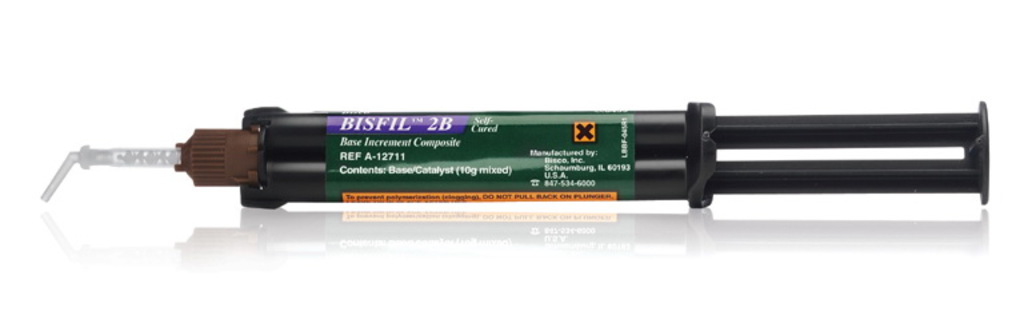 Бисфил BISFIL 2B (цвет А3, А3,5) текучий композит химического отверждения сдвоенный шприц 10г (Bisco)