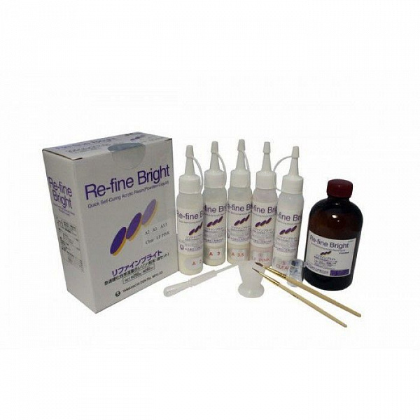 Купить Рефайн брайт Re-Fine Bright, набор (А2,А3х2,А3,5,LF Pink), 5*50г, мономер 260мл Б/Д