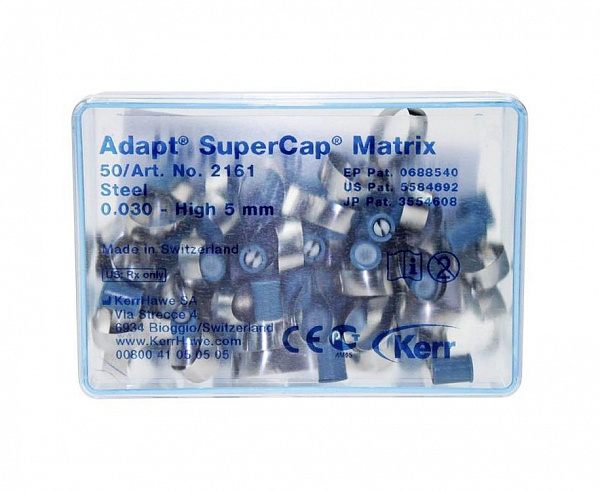 Купить Матрицы Adapt SuperCap, стал (2161) ьные, толщина 0,03 мм, высота 5 мм, 50шт (Kerr)