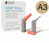 СДР SDR Plus Compula Tips текучий материал объемного внесения, оттенок  А3, компьюлы 15*0,25г (Dentsply)