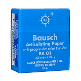 Бумага артикуляционная (ВК 01) 200мкм контейнер 300 шт синий (Baush)