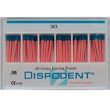 Штифты гуттаперчивые 06 №30 (60шт) Dispodent