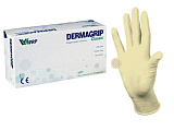 Перчатки латексные нестерильные неопудренные 50пар XS Classic (DERMAGRIP)
