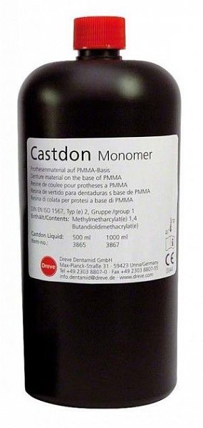 Купить Жидкость Кастдон CASTDON Monomer 1,0 л - мономер для пластмассы (Dreve)