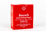 Бумага артикуляционная (ВК 02) 200мкм контейнер 300 шт красная (Baush)