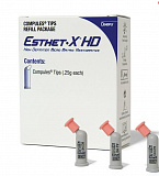 Эстет Икс Esthet X HD Compules Tips Refill Enamel, желтая эмаль рентгеноконтрастный композитный материал компьюлы 10*0,25г (Dentsply)