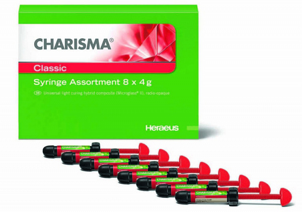 Купить Харизма Charisma CLASSIC Syr Assortment рентгеноконтрастный светоотверждаемый микрогибридный материал 8*4г (Heraeus)