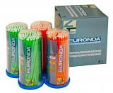 Микроаппликаторы №4, Regular, зеленые, оранжевые стержни, туба 100шт (Euronda)