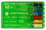 Хедстрем файлы M-Access Hedstroem Filess 25мм 008 стальной, 6шт серый (Dentsply)