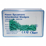 Клинья Hawe Sycamore Interdental (822/30), зелёные, 100шт (Kerr)