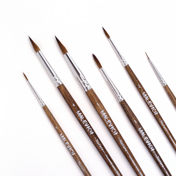 Купить Кисть из натурального ворса с метал.руской(из куницы)