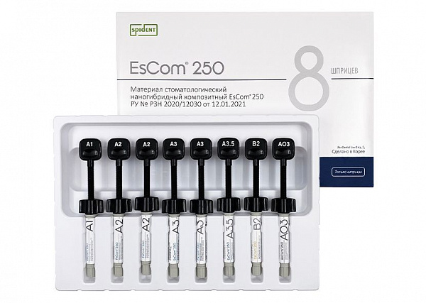 Купить ЭсКом EsCom 250 Kit материал стоматологический пломбировочный 8*4г (Spident)