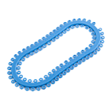 Эластичные тяги-сепараторы 34-045-02, цвет Blue, шаг длинный (Dentsply)