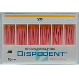 Штифты гуттаперчивые 06 №20 (60шт) Dispodent
