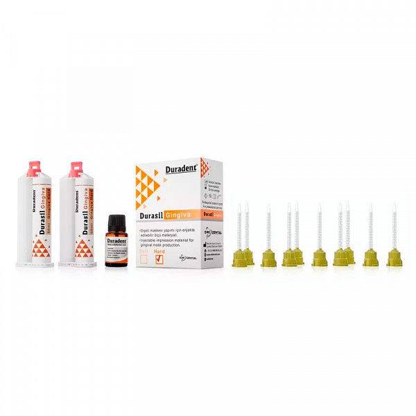 Купить Масса десневая жесткая Durasil Gingiva Hard 2x50 мл (DuraDent)