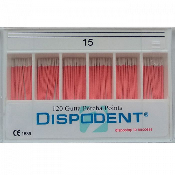 Купить Штифты гуттаперчивые №15 (120шт) Dispodent