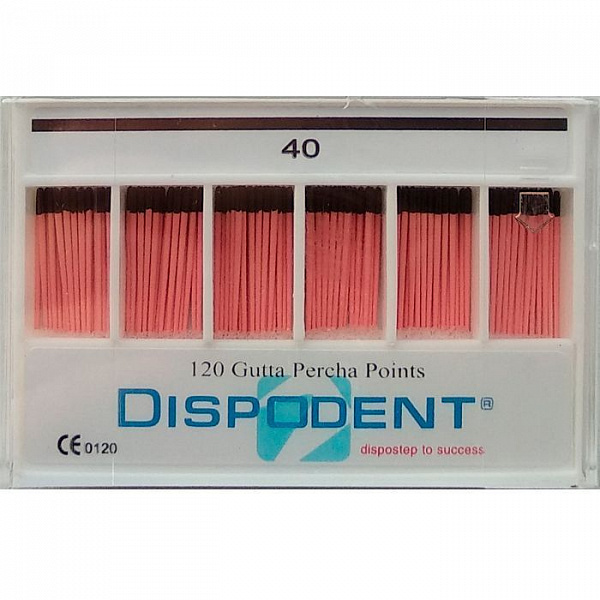 Купить Штифты гуттаперчивые №40 (120шт) Dispodent