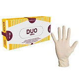 Перчатки латексные "Duo" хлорированные S 50пар (Safe&Care)