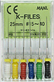 К-файлы ручные дрильборы K files 31мм №25 (6шт) Mani