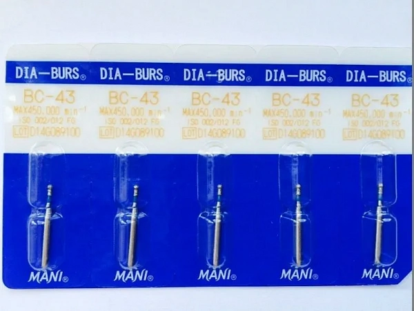 Купить Бор алмазный для турбинного наконечника 001/010 MI-S45 (3шт) Mani