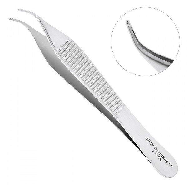 Купить Пинцет изогнутый Adson 12 см 22-16A* (HLW)