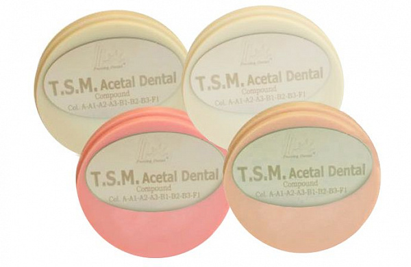 Купить Блок-заготовка TSM Acetal Dental, (цвет A) ацетатная масса термопластичный полимер,98,5*20мм (Pressing Dental)