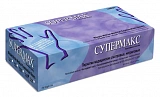 Перчатки  смотровые нитриловые неопудреные M синие 50пар (SUPER MAX)