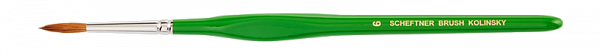 Купить Кисть Kolinsky Brush #6 с натуральным ворсом, размер 6 (Scheftner)