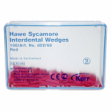 Клинья Hawe Sycamore Interdental (822/60) , красные, 100шт (Kerr)