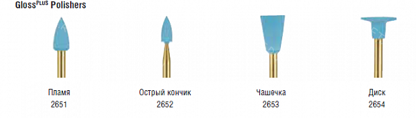 Купить Полиры Gloss для композитов , пламя, 6шт (Kerr)