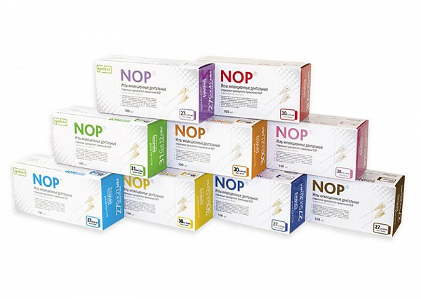 Купить Иглы инъекционные дентальные Nop 27G 0,4*35мм, 100шт (Spident)